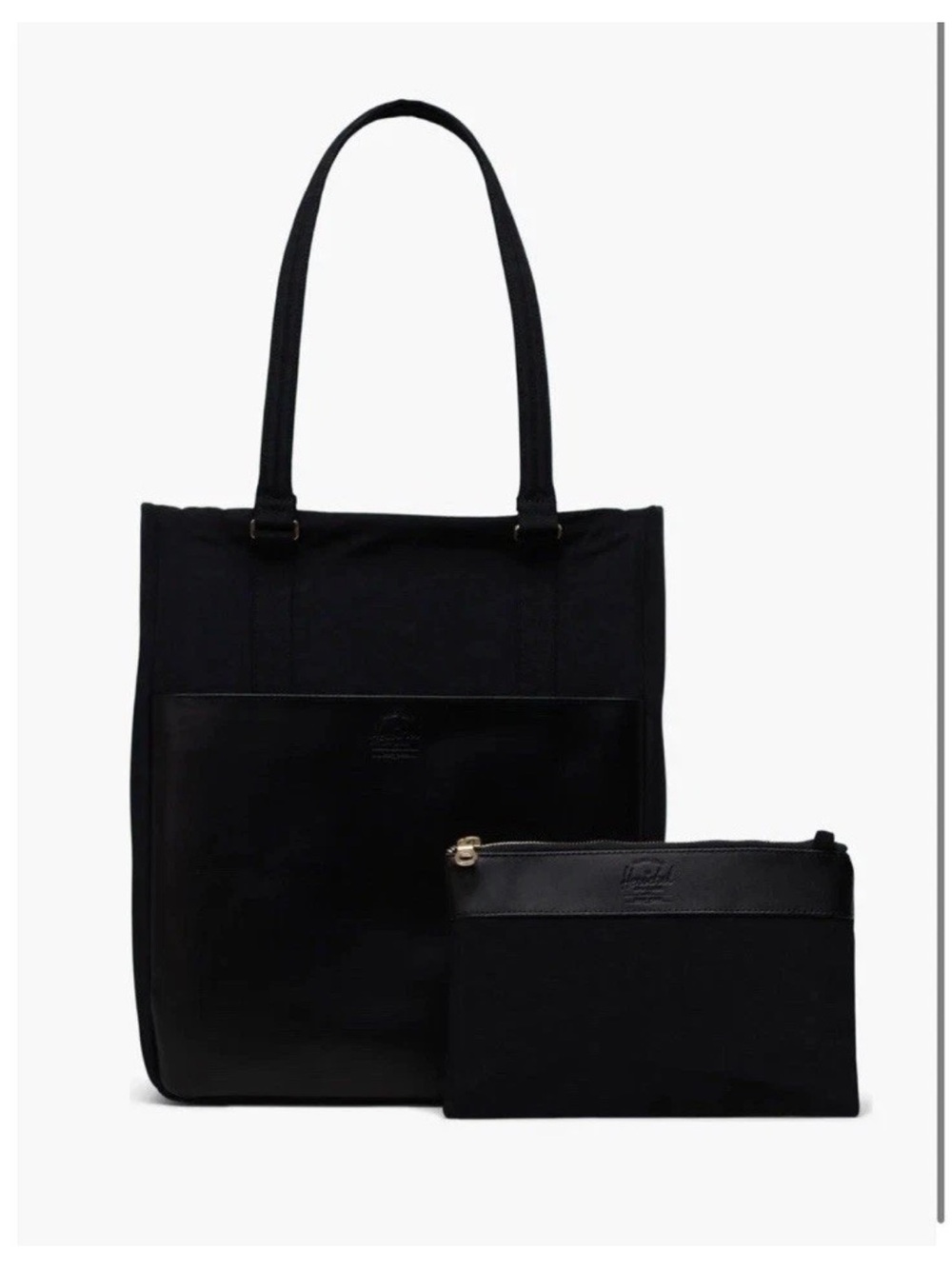 Herschel Supply Company Black Canvas Tote with Removable Zip Pouch
